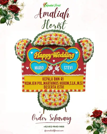 Papan Bunga Pernikahan Padang Gelai